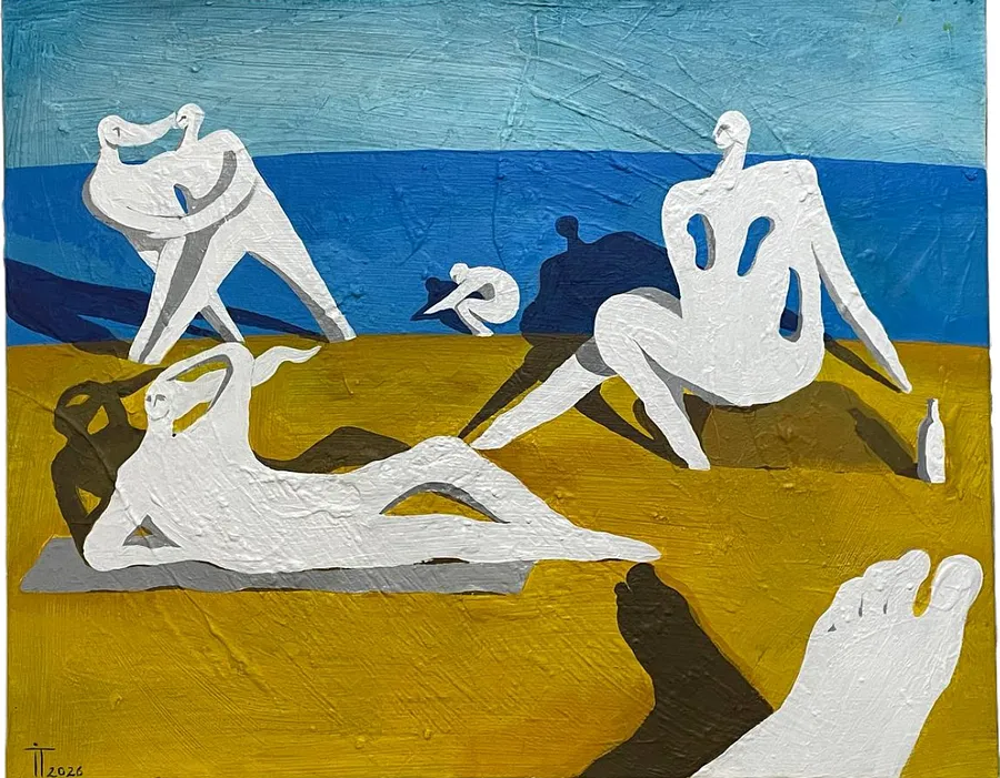 Image of  «Чорне море» by Illya Tkachenko, size: 40х50, made of Акрил на полотні, Painting medium, from Львів, part of the On the beach series, priced at $200 (≈ 9,047 грн)