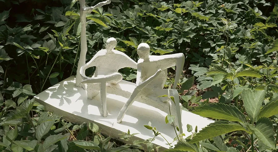 Image of Two Under the Tree by Illya Tkachenko, made of Plaster, acrylic., Sculpture medium