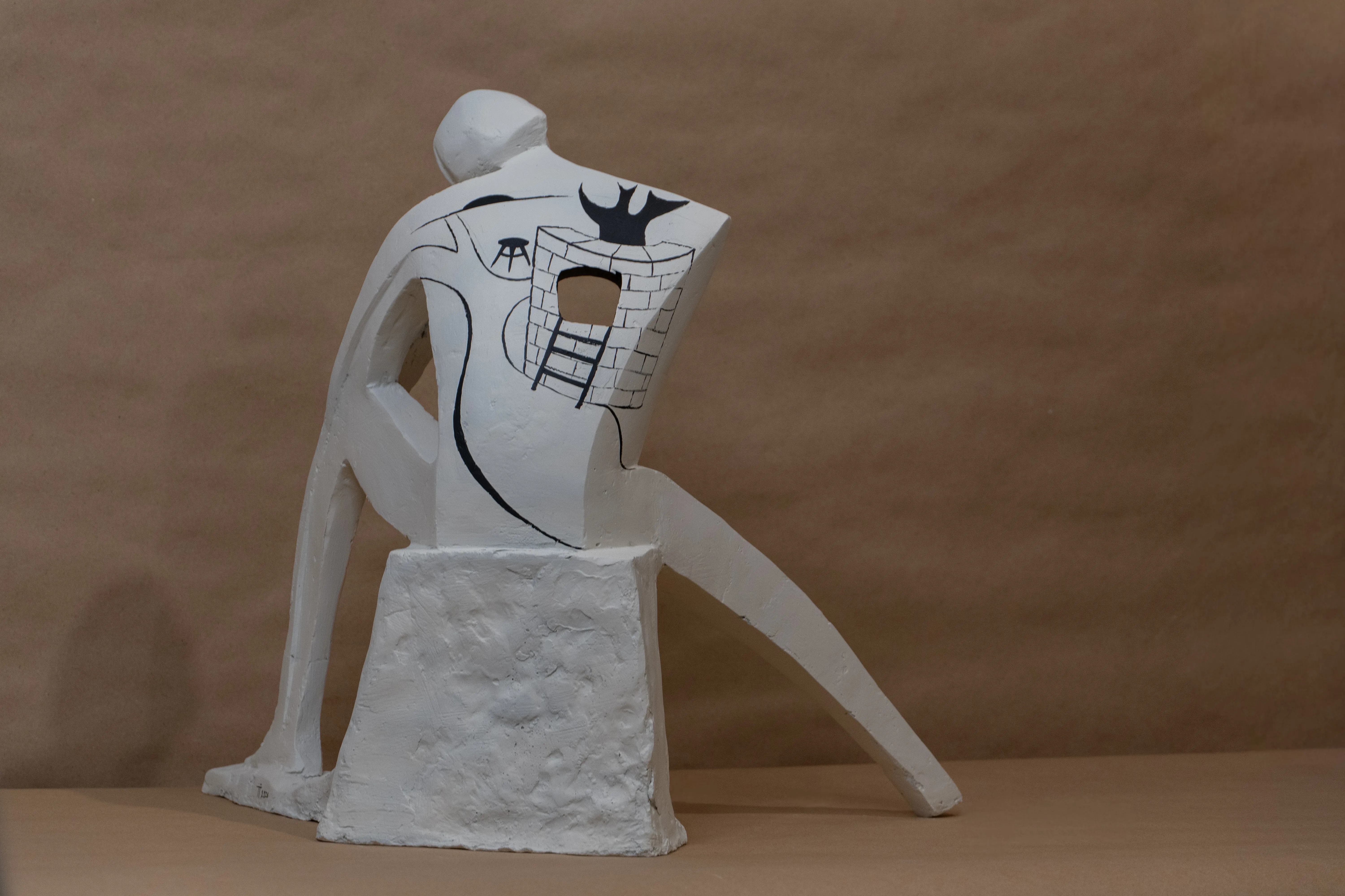 Image of Шлях до себе by Illya Tkachenko, size: 40x40x40, made of Гіпс, акрил., Sculpture medium, from Львів, priced at $300 (≈ 13,570 грн) Photo 9 of 13.
