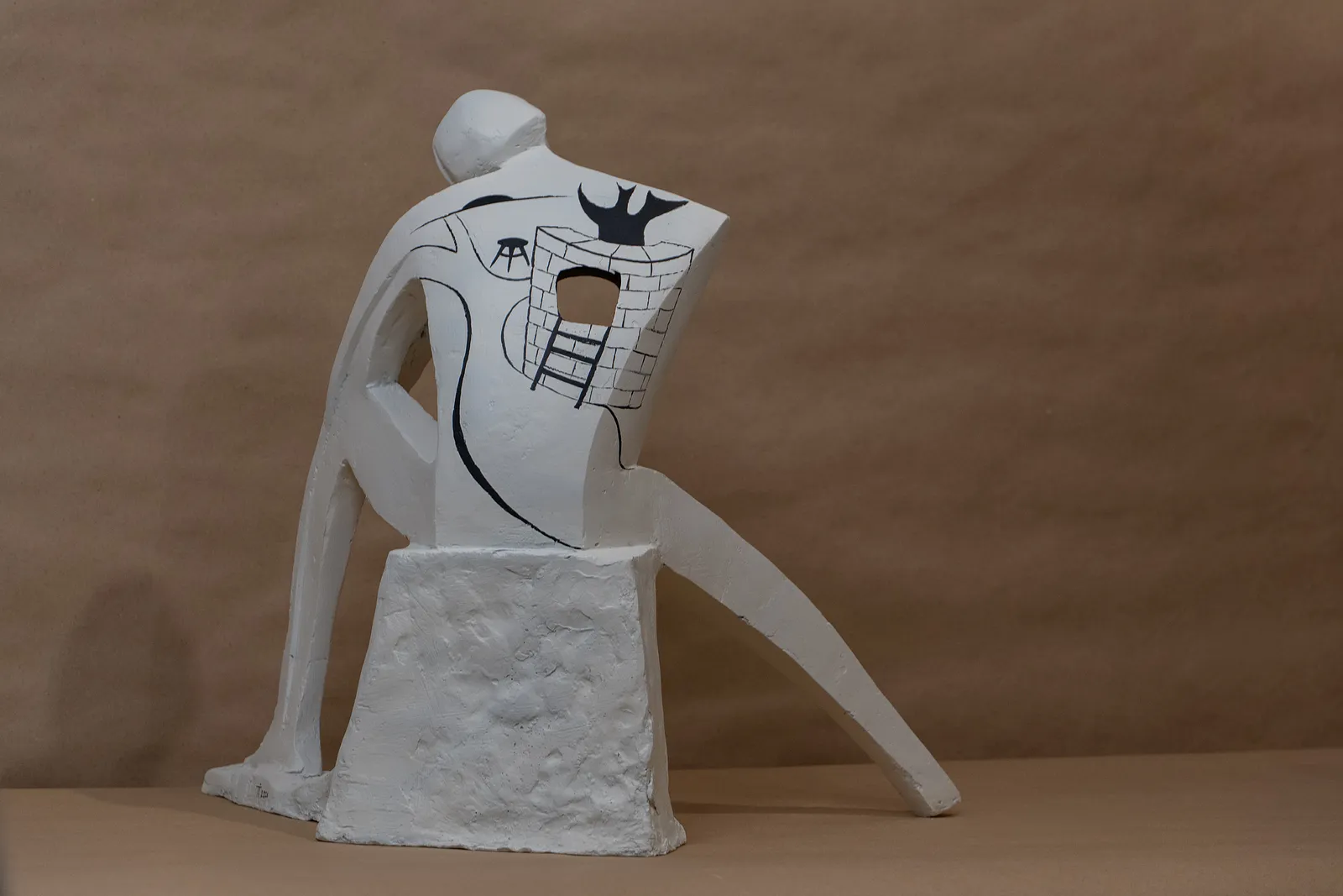 Image of Шлях до себе by Illya Tkachenko, size: 40x40x40, made of Гіпс, акрил., Sculpture medium, from Львів, priced at $300 (≈ 13,570 грн) Photo 9 of 13.