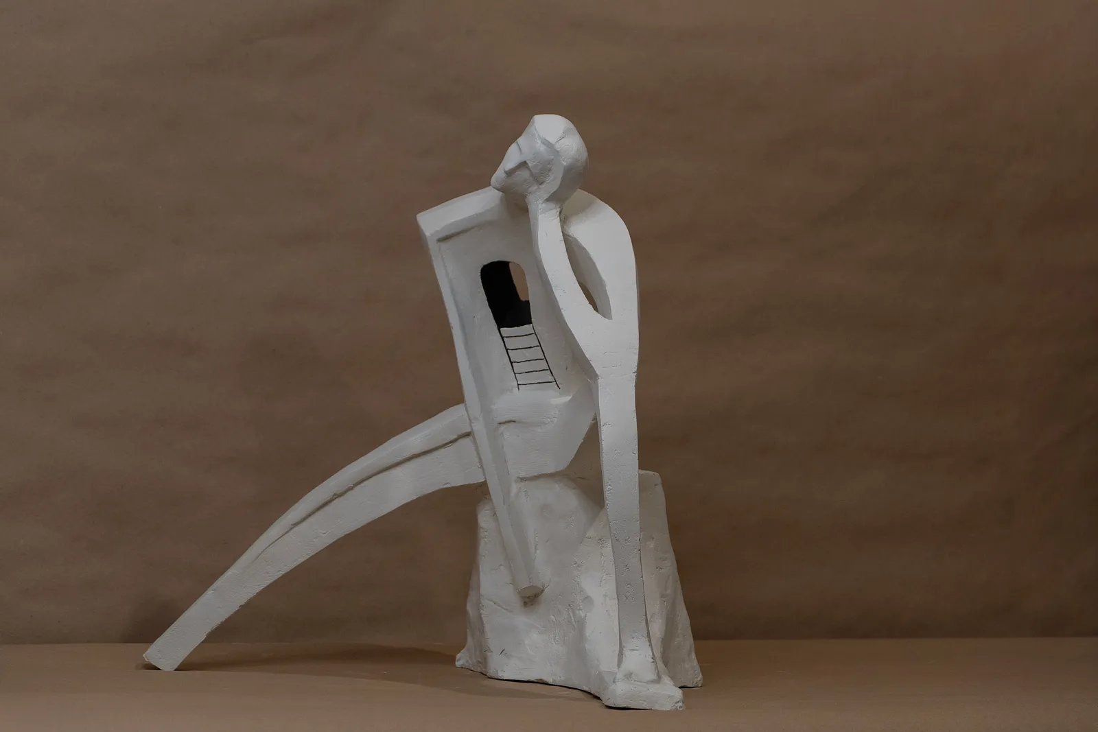 Image of Шлях до себе by Illya Tkachenko, size: 40x40x40, made of Гіпс, акрил., Sculpture medium, from Львів, priced at $300 (≈ 13,570 грн) Photo 5 of 13.